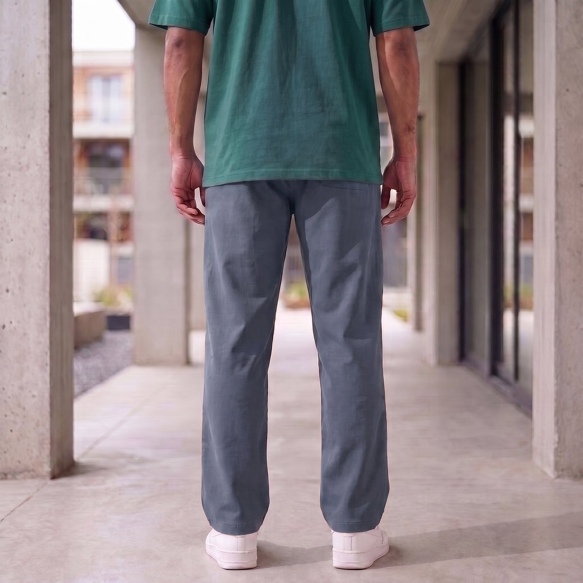 Wovelci Men’s Loose Fit Solid Casual Pants | Comfortable Relaxed Fit Trousers for Men | Stylish Everyday Wear