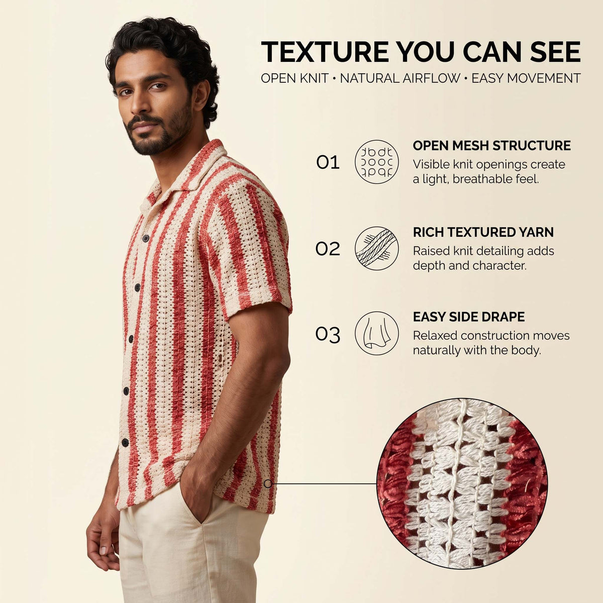 Men’s Rust Riviera Short Sleeve Knit Shirt