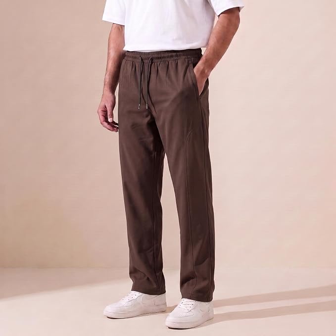 Men's Track Pants | Korean Style Loose Fit Baggy Trousers | Relaxed Fit Joggers Casual Streetwear Bootcut Loungewear