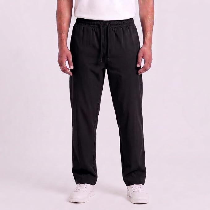 Men's Track Pants | Korean Style Loose Fit Baggy Trousers | Relaxed Fit Joggers Casual Streetwear Bootcut Loungewear