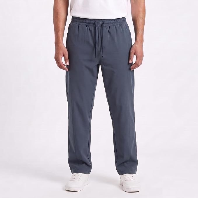 Men's Track Pants | Korean Style Loose Fit Baggy Trousers | Relaxed Fit Joggers Casual Streetwear Bootcut Loungewear