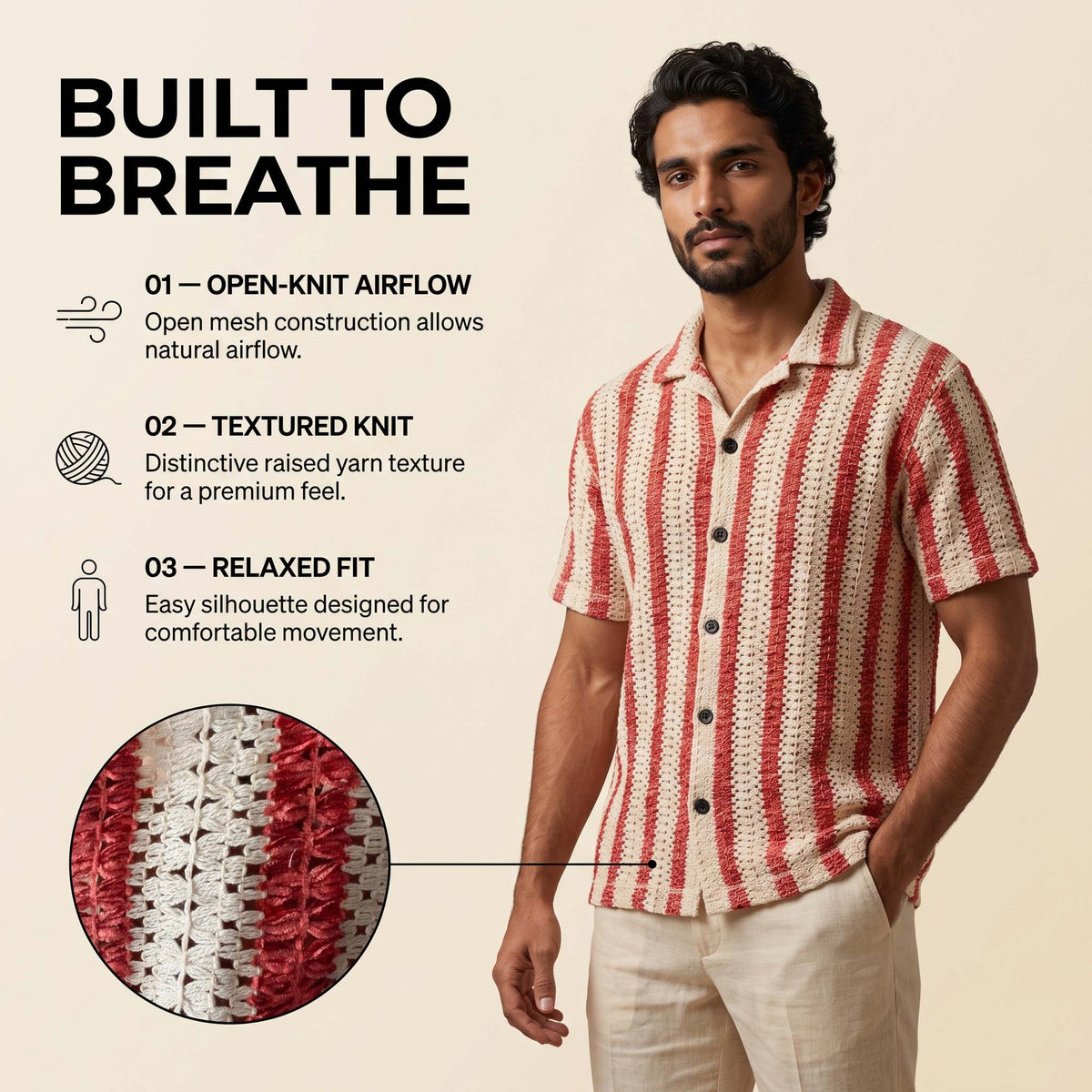 Men’s Rust Riviera Short Sleeve Knit Shirt