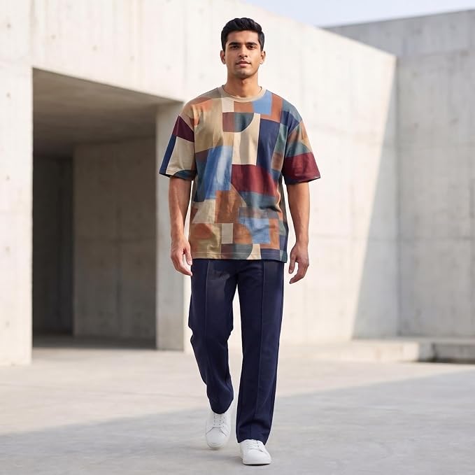 Men's Lycra Cargo Track Pants - Loose Fit Joggers for Men | Korean Style Travel & Lounge Wear with Pockets