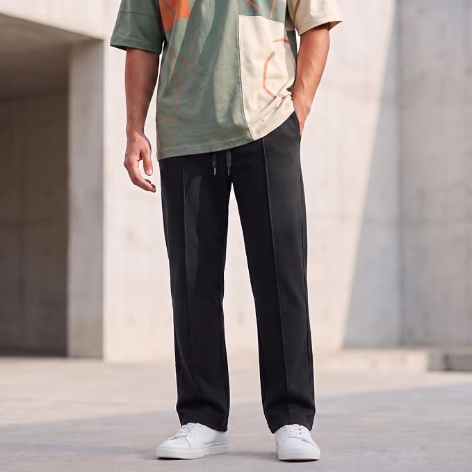 Men's Lycra Cargo Track Pants - Loose Fit Joggers for Men | Korean Style Travel & Lounge Wear with Pockets