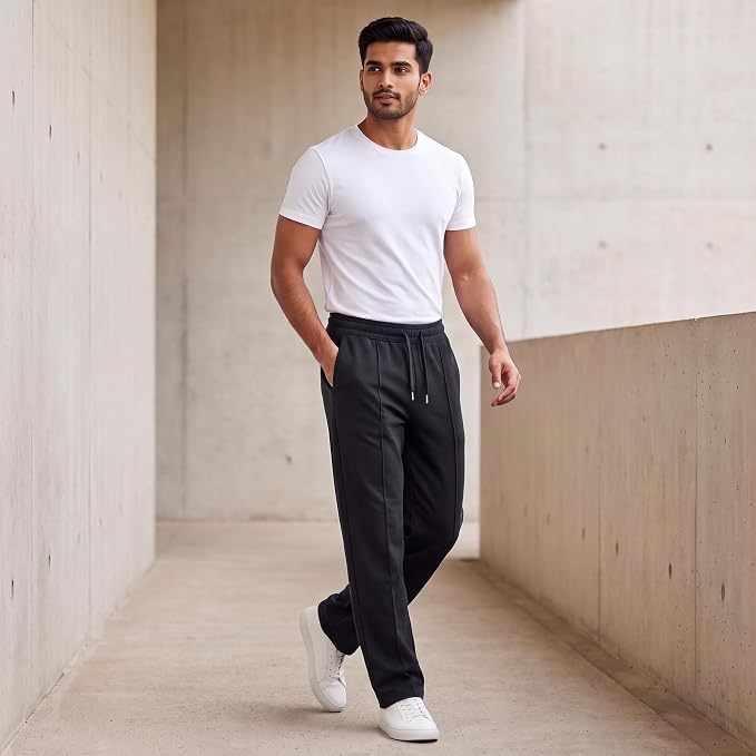 Men's Track Pants - Loose Fit Joggers for Men | Korean Style Travel & Home Wear with Pockets