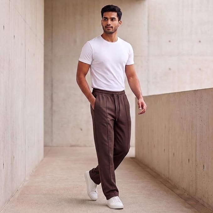 Men's Track Pants - Loose Fit Joggers for Men | Korean Style Travel & Home Wear with Pockets
