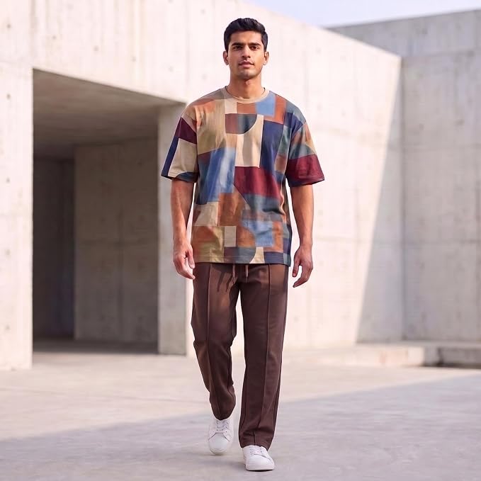 Men's Lycra Cargo Track Pants - Loose Fit Joggers for Men | Korean Style Travel & Lounge Wear with Pockets