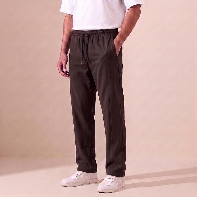 Men's Track Pants | Korean Style Loose Fit Baggy Trousers | Relaxed Fit Joggers Casual Streetwear Bootcut Loungewear