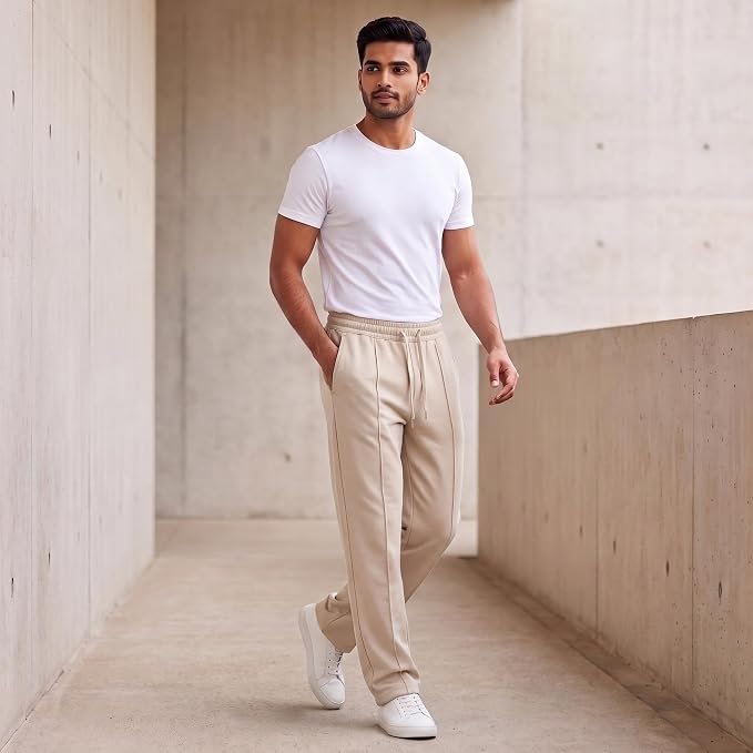 Men's Track Pants - Loose Fit Joggers for Men | Korean Style Travel & Home Wear with Pockets