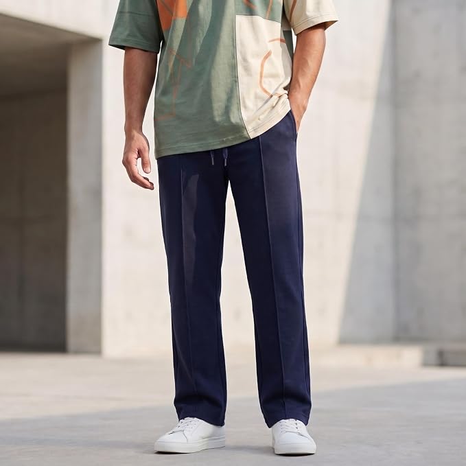 Men's Lycra Cargo Track Pants - Loose Fit Joggers for Men | Korean Style Travel & Lounge Wear with Pockets