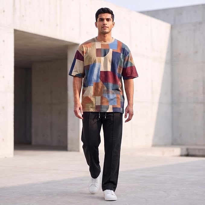 Men's Lycra Cargo Track Pants - Loose Fit Joggers for Men | Korean Style Travel & Lounge Wear with Pockets