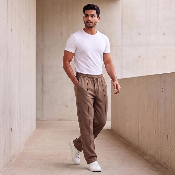 Men's Track Pants - Loose Fit Joggers for Men | Korean Style Travel & Home Wear with Pockets