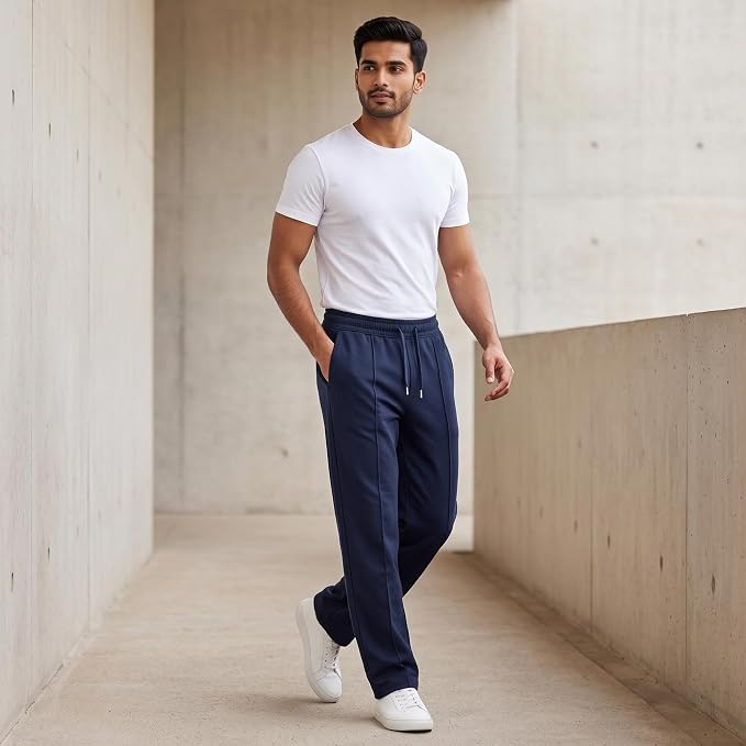 Men's Track Pants - Loose Fit Joggers for Men | Korean Style Travel & Home Wear with Pockets