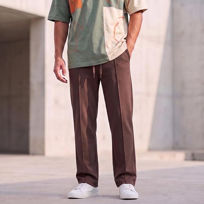Men's Lycra Cargo Track Pants - Loose Fit Joggers for Men | Korean Style Travel & Lounge Wear with Pockets