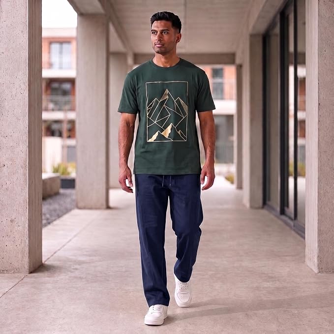 Men's Korean Style Loose Fit Track Pants with Pockets | Lycra Cargo Joggers for Men | Relaxed Fit Baggy Trousers for Travel, Lounge, Home Wear, Casual Streetwear